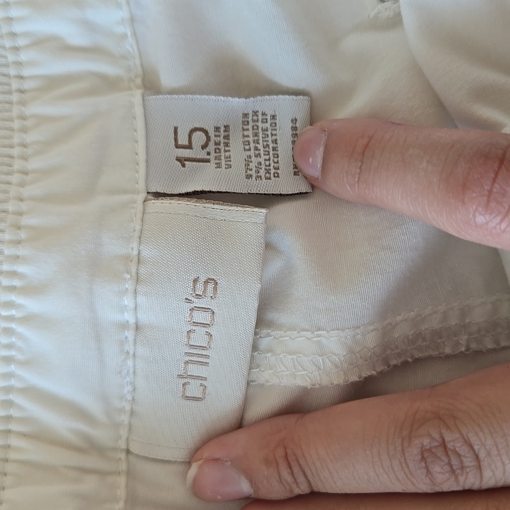White Cargo Pants - Picture 2 of 10